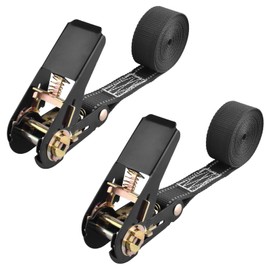 TRIWONDER Load Fastening Belt with Reflective Material, Ratchet Belt, Lashing Belt, Tie-Down Belt, Load Securing Belt, Fastening Belt, Binding Belt for Bike, Dolly, Roof Carrier, Moving, Transporting