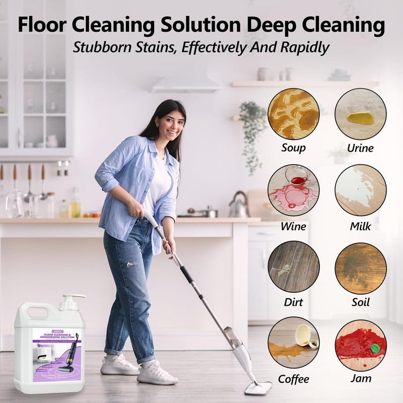 170 FL OZ Floor Cleaning Solution,Floor Cleaner for Mopping with