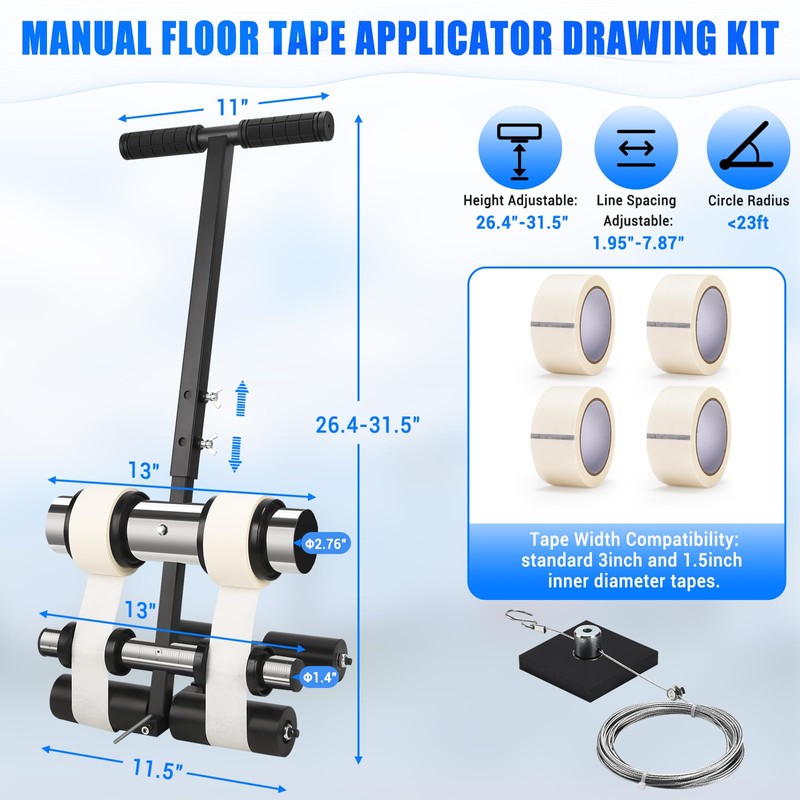 Court Line Tape Machine, Basketball Court Line Striping Machine, Playing