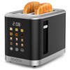 REVOTRA 2 Slice Toaster Stainless Steel with LED Display, Extra