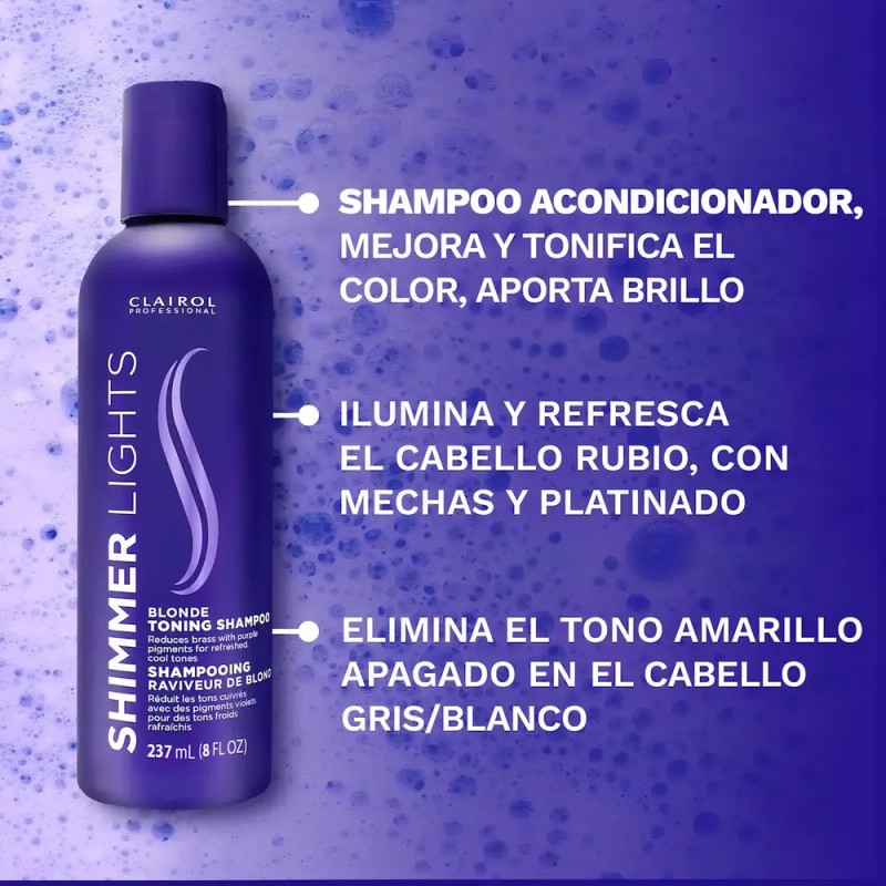 Clairol Shimmer Lights Shampoo Blonde Toning 237 Ml
