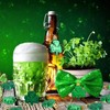 JULMELON 20Pcs St Patrick's Day Shamrocks Ornaments Glitter Good Luck