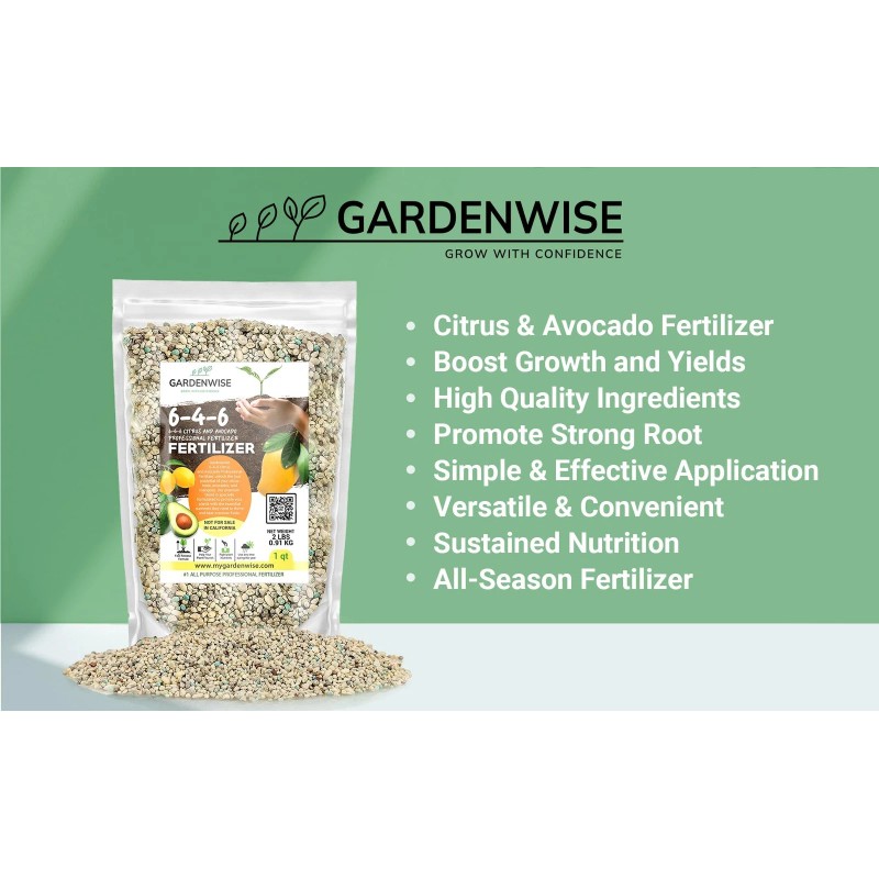 Gardenwise 6 4 6 Fertilizer for Citrus and Avocado Trees