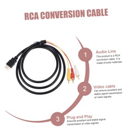 LABRIMP to Adapter Cable High Definition Connector Cable for Audio Video Transfer for Connecting Video Devices to Tv Monitor Simple Design Easy to Use