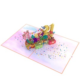 CardPop 21st Happy Birthday Pop Up Card. 3d 21st Happy Birthday Card for Son, Daughter, Family and Friends
