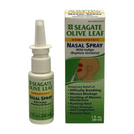 Seagate Products Homeopathic Olive Leaf Nasal Spray (Pack of 1) 1 Ounce