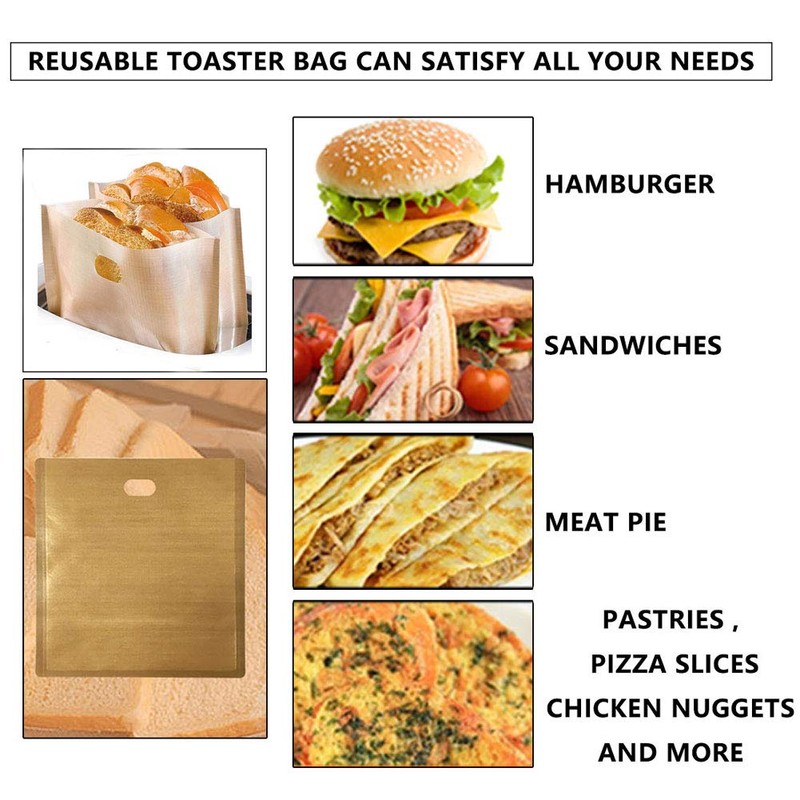 YOOCOOL Non Stick Toaster Bags Reusable and Heat Resistant Easy