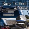 Large Tattered Thin Blue Line Flag Sticker Vinyl Decal for