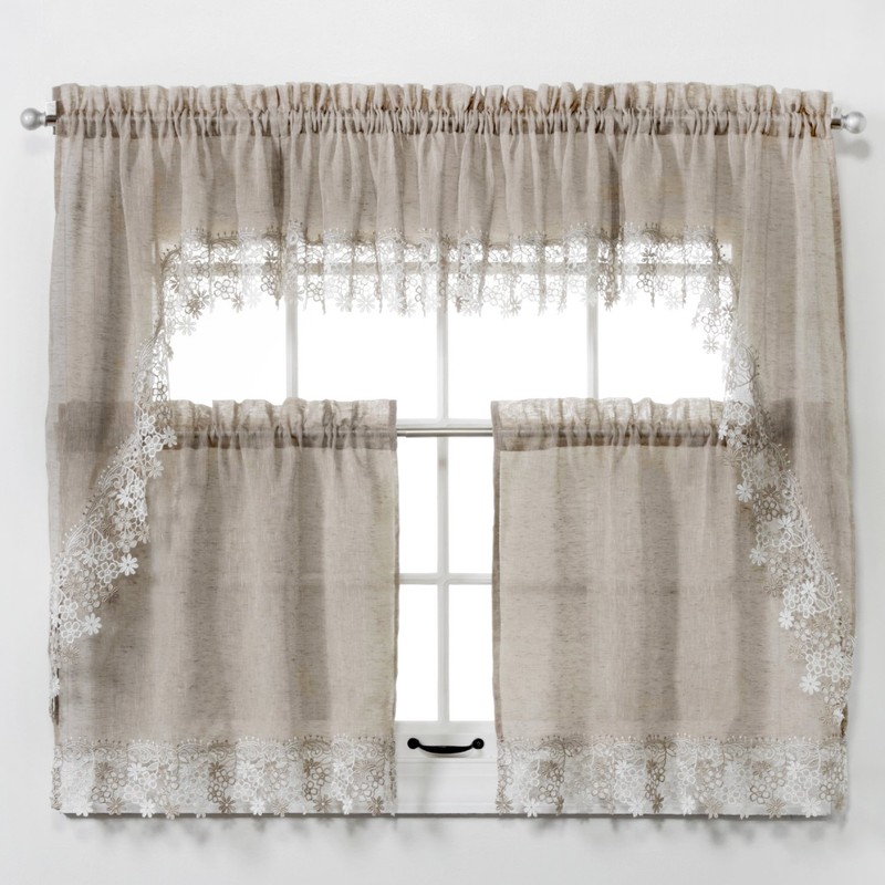 RENAISSANCE HOME FASHION Lillian Valance, 58" X 12", Linen