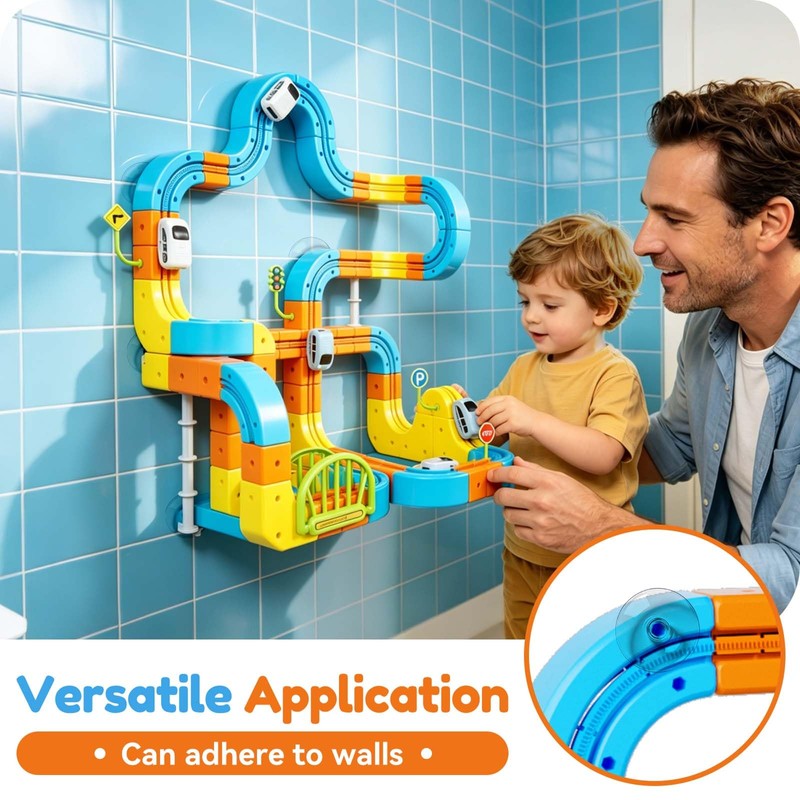 Electric Train Set for Kids Ages 3-8, 208Pcs 3D Flexible