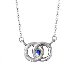 The Kiss L-N8037CZ/L-N8038CZ Hypoallergenic Surgical Stainless Steel Hawaiian Jewelry Necklace, Wrapping, Box Included, Stainless Steel, Cubic Zirconia