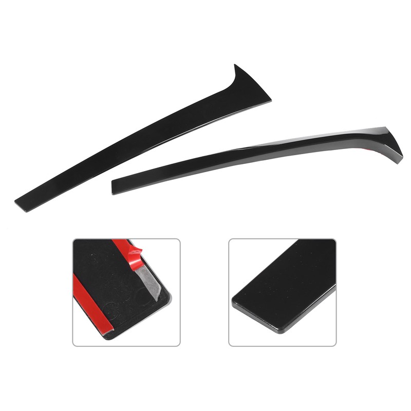 2PCS Rear Window Side Trim Gloss Black ABS Replacement for