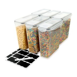Simpli-Magic 79321 Cereal Containers Storage Set, Basic, Clear, 6 Pack