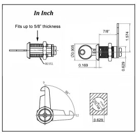 Admiral Locks 2x Admiral RV Compartment Door Cam Lock 7/8 Inch Camper Storage Door NOT CH751