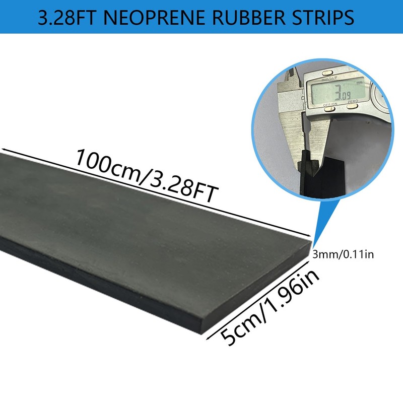 Rubber Strips, 3 mm Rubber Mat, 5 cm x 1