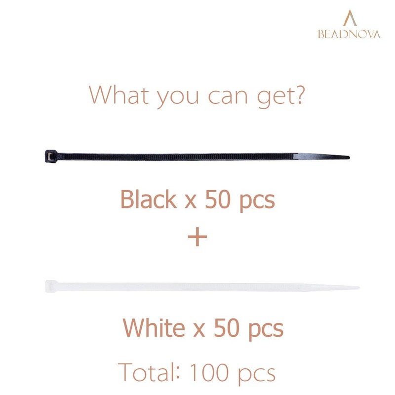 Beadnova Cable Ties 100 Pcs Tie Wraps Zip Ties Heavy