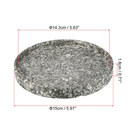 PATIKIL Plant Pot Saucer 6 Inch, Ceramic Round Flower Drip Tray for Indoor Outdoor, Marble