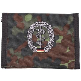 portefeuille, nylon, BW camo, w/ins., logo , Couleur:flecktarn/Sanitäter