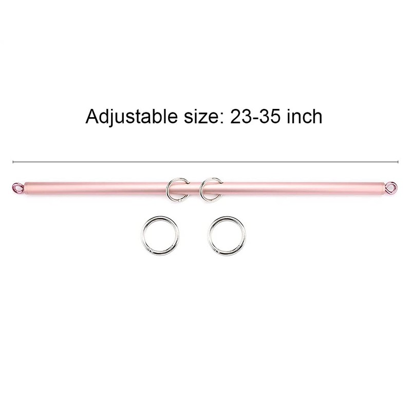 Rose Spreader Bar with 2pcs Black Adjustable Straps, Stainless Steel