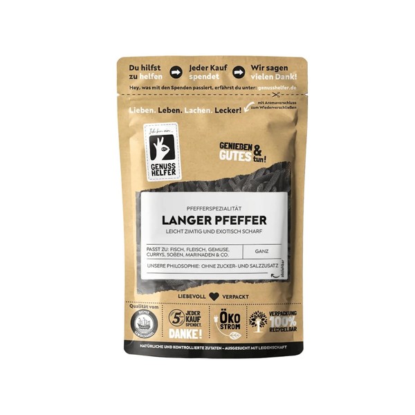 Bremer Gewürzhandel Long Pepper, Whole, Rod Pepper for Cooking and