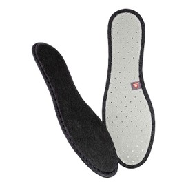 PrimaLoft® Thermo Soft Shoe Insole for Warm Feet in Winter by Bergal with PrimaLoft® Insulation, Down-like, Recycled Functional Fibre to Protect Against Cold in Sizes 36 - 46 (Sneaker Fußbett) - black, size: 43