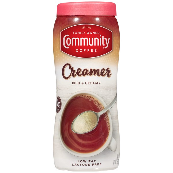 Community Coffee Non-Dairy Powdered Coffee Creamer, 11 Ounce Canister (Pack of 6)