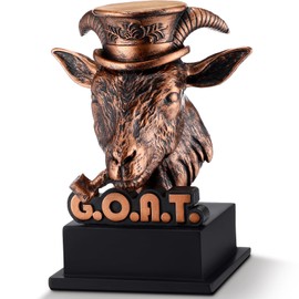 Zhengmy Goat Trophy Award Winner Trophies for Adults G. O. A. T. Greatest of All Time Funny Appreciation Gift Recognition Gift Plaque for Sports Employee Teacher Boss Friend Winner(Antique Bronze)