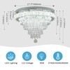 CLAIRDAI Dimmable Crystal Chandeliers Modern Chandeliers LED Flush Mount Crystal