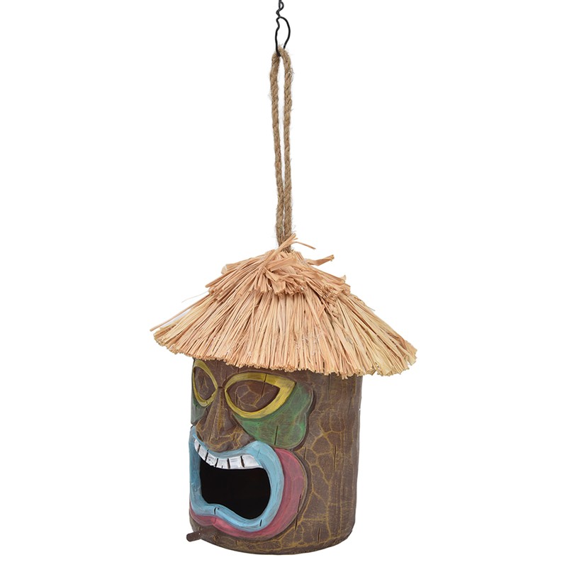 Hand Made Birdhouse Covered Resin Bird Feeder for Home Garden
