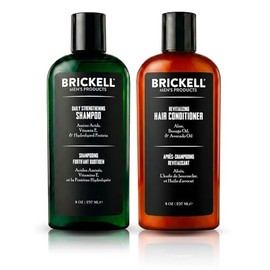 Brickell Menââ‚¬TMs Daily Revitalizing Hair Care Routine - Mint & Tea Tree Oil Shampoo + Strength & Volume Enhancing Conditioner - Natural & Organic
