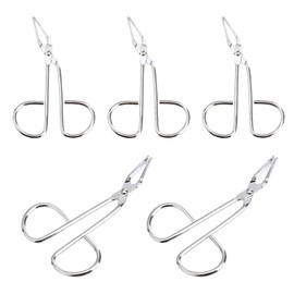 Pinzas para Cejas de Acero Inoxidable 5 Piezas Punta Fina Curva Mango Tipo Tijera para Depilación Precisa en Mujeres y Hombres Cuidado Facial Seguro y Portátil para Piel