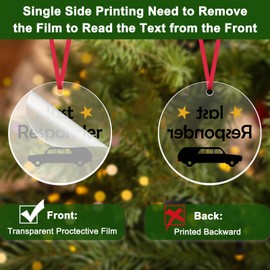 7.6CM Funeral Director Gift for Women Men Last Responder Acrylic Christmas Ornament Last Mortician Dark Humor Gift for Mortician Friend Responder Xmas Tree Decoration