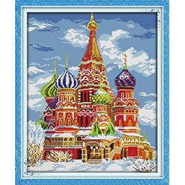 Amiiba Cross Stitch Embroidery Kit Patterned 14ct Arab Palace Printed DIY Wall Art Decor Beginner Graphic Print