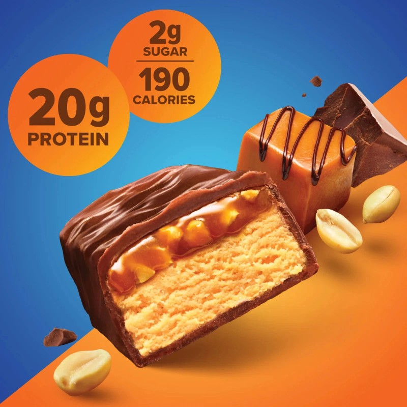 Pure Protein Bars, Chocolate Peanut Caramel, 20g Protein, Gluten Free,