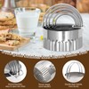 3+5 Cookie Stamps Biscuit Cutter Set, Luxiv 3 Molds Metal