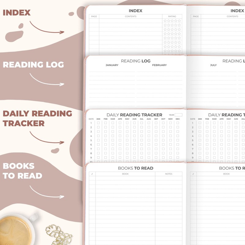 Clever Fox Reading Journal – Book Review Log with Reading