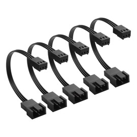 GINTOOYUN 4Pin PWM to 3Pin Standard Fan Adapter Cable PWM Fan Temperature Control Cable for Desktop PC 4-Pin/3-Pin Cooling Fan Cable (5 Pack)