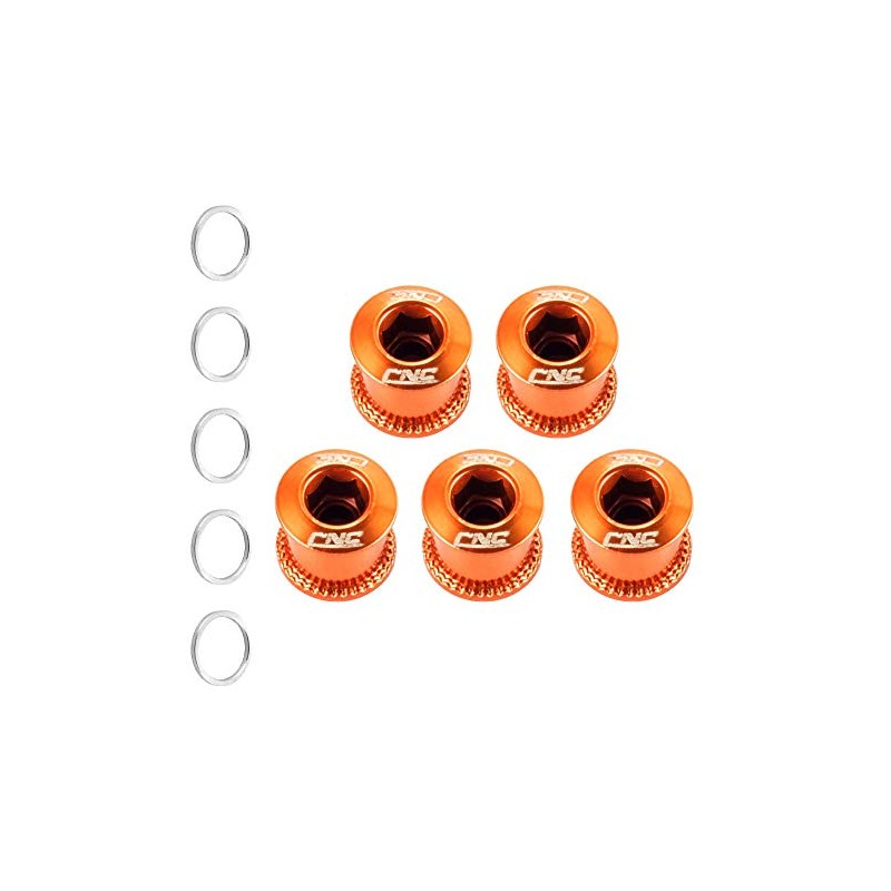 CNC Chainring Bolts, M8 Singlesped/Double Chainring Bolts, Pack of 5,