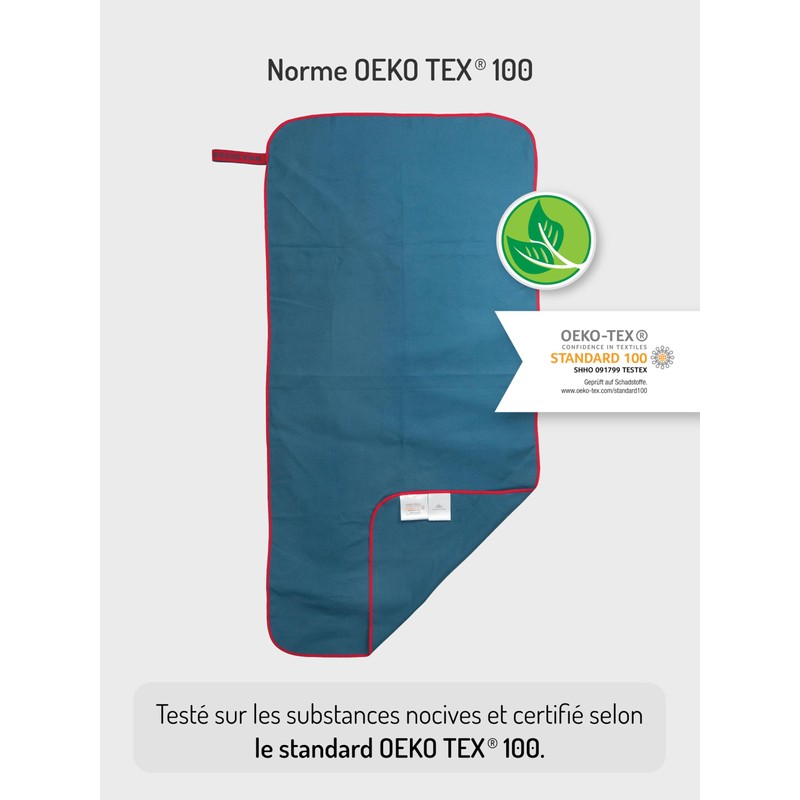 NORDKAMM Mikrofaser Handtücher Set mit Oeko TEX Zertifikat, Ultraleicht, blau