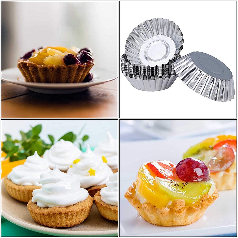 20/50pcs Egg Tart Mold Non Stick Baking Cups Heat Resistant