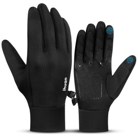 ihuan Lightweight Winter Running Gloves for Women Men, Sensitive Touch Screen Fingers for Cold Weather, Thermal Material for Working and Outdoor Sports, Soccer Cycling Camping Hiking Driving.