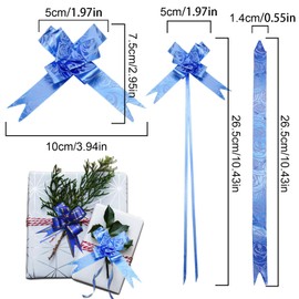 BLMHTWO 200 Pieces Bows for Gift Wrapping Assorted Colors Pull Bows Knot Ribbon String Wrapping Present Bows for Christmas New Year Thanksgiving Birthday Wedding Party Valentine Ornament