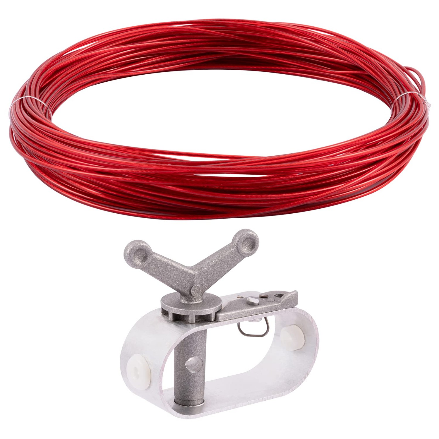 Swimming Pool Cover Cable & Winch Kit - 100ft Plastic-Coated Steel ...