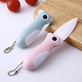 Hidoer Ceramic Paring Knife, Pocket Knife Folding Knife, Super Sharp Blade only 2.3 inch, Fruit Peeling Vegetable Cutting, Easy-to-Carry (Pink)