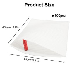 BYH 100pcs Cushion Foam Wrap Pouches, 9.9x15.8in Moving Foam Wrap Pouches Cushion Foam Sleeves 0.5mm Thick Foam Bags Dish and Glass Packing Supplies Packing Foam Sheets