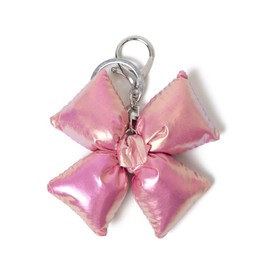Wigo Women's Metallic Cushion, Ribbon, Key Chain, Pink