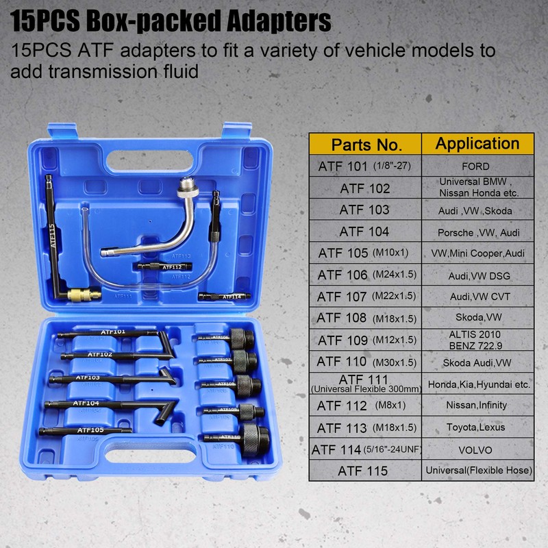 YSTOOL 10L Pneumatic Fluid Extractor Dispenser Set ATF Refill Tool