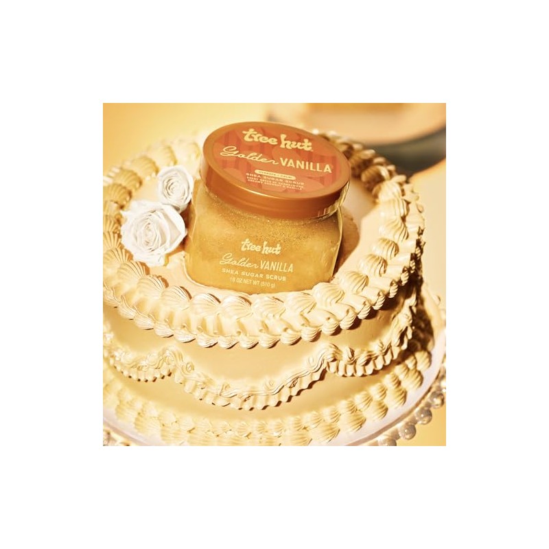 Tree Hut Golden Vanilla - Exfoliante de azcar de karit,