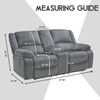 ULTICOR Reclining Love Seat with Middle Console Slipcover, 8-Piece Yarn