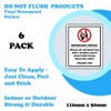 Do Not Flush Sanitary Products, Wipes Down Toilet - 6